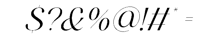 Magiko-Italic Font OTHER CHARS