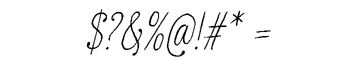 Magloria Italic Font OTHER CHARS