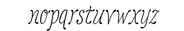 Magloria Italic Font LOWERCASE