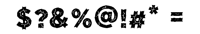 Magma Jagged Font OTHER CHARS