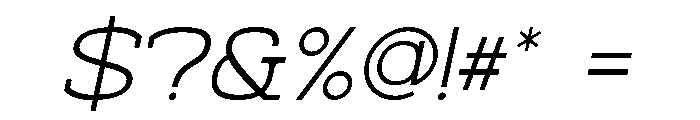 Magnetico Italic Font OTHER CHARS