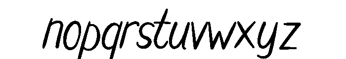Magnolia Coast Sans Italic Font LOWERCASE