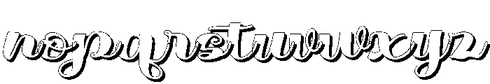 MagnoliaDreamShadow Font LOWERCASE