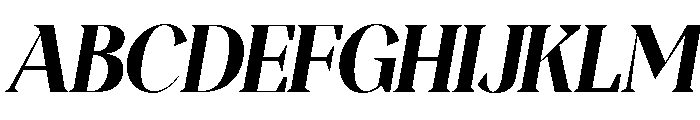 Magres Black Slant SemiCond Font UPPERCASE