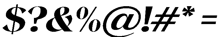 Magres Black Slanted Expanded Font OTHER CHARS
