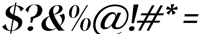 Magres Bold Slant SemExp Font OTHER CHARS