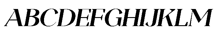 Magres Bold Slant SemExp Font UPPERCASE