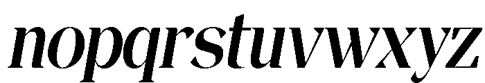 Magres Bold Slant SemiCond Font LOWERCASE