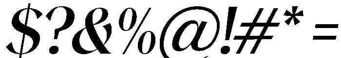 Magres Bold Slanted Font OTHER CHARS