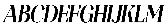 Magres ExtBd Slant Cond Font UPPERCASE