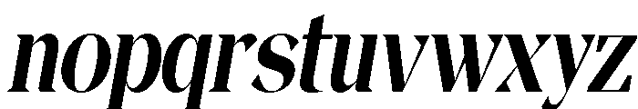 Magres ExtBd Slant Cond Font LOWERCASE