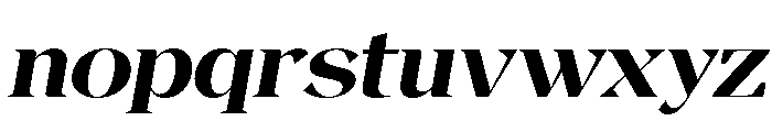Magres ExtBd Slant Exp Font LOWERCASE