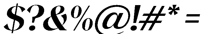 Magres ExtBd Slant SemExp Font OTHER CHARS