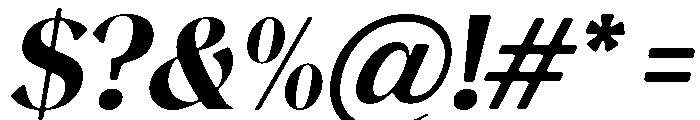 Magres Soft Black Italic Font OTHER CHARS