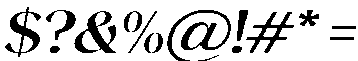 Magres Soft Bold Exp Ita Font OTHER CHARS