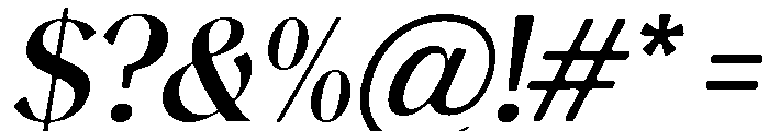 Magres Soft Bold Italic Font OTHER CHARS