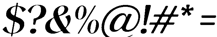Magres Soft Bold SemExp Ita Font OTHER CHARS