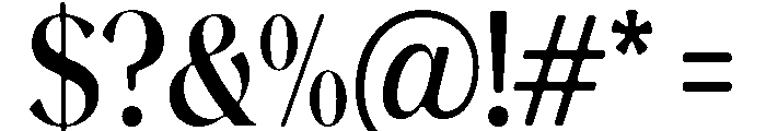 Magres Soft Bold SemiCondensed Font OTHER CHARS