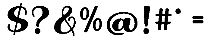 Maiden-Regular Font OTHER CHARS