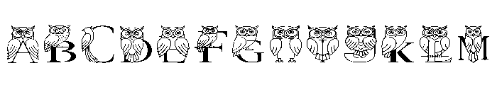 Majestic_owl Regular Font UPPERCASE