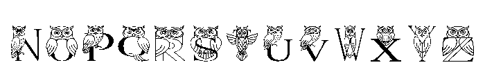Majestic_owl Regular Font UPPERCASE