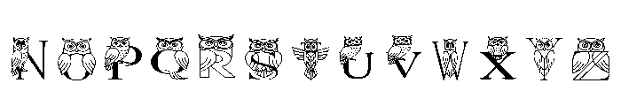 Majestic_owl Regular Font LOWERCASE