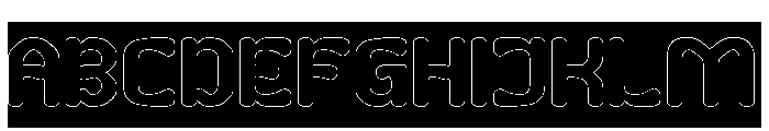 Makanan Indonesia-Hollow-Invers Font UPPERCASE