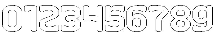 Makanan Indonesia-Hollow Font OTHER CHARS