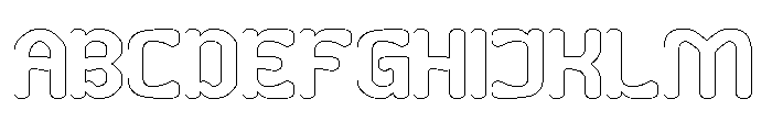 Makanan Indonesia-Hollow Font UPPERCASE