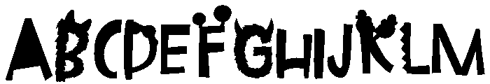 Make-a-monster CF Bold Font UPPERCASE