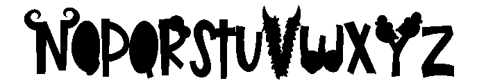 Make-a-monster CF Pastel Font LOWERCASE