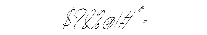 Maliatons Slant Regular Font OTHER CHARS