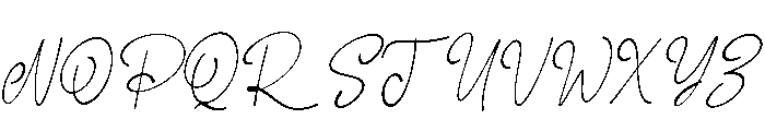 Malinda Signature Italic Font UPPERCASE