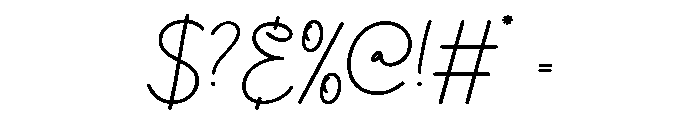Malissa-Regular Font OTHER CHARS