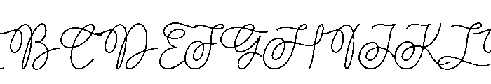 Malissa-Regular Font UPPERCASE