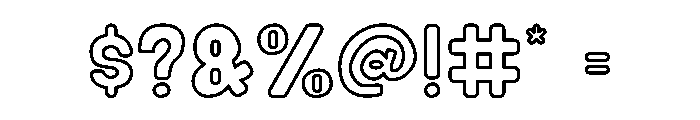 Mallow Soda Outline Font OTHER CHARS