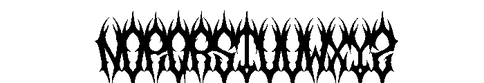 Malvoid Font LOWERCASE