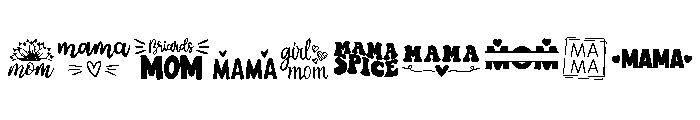 Mama Quotes Bundle Font OTHER CHARS