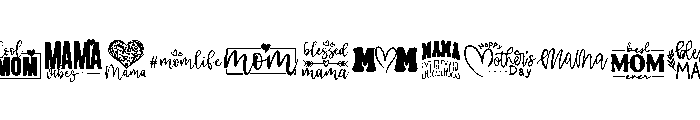 Mama Quotes Bundle Font UPPERCASE