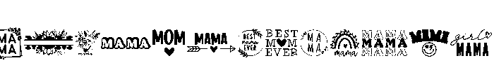 Mama Quotes Bundle Font UPPERCASE