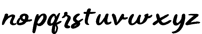 Mandoe Font LOWERCASE