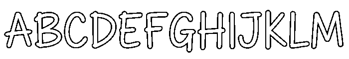 Mango Day Line Font UPPERCASE