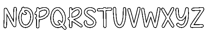 Mango Day Line Font UPPERCASE