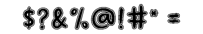 Mango Day Outline Font OTHER CHARS