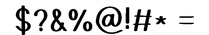 Mango Thick Font OTHER CHARS