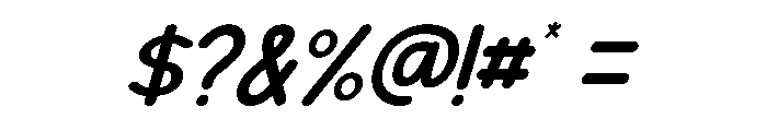 MangoNotes Italic Font OTHER CHARS