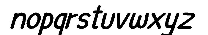 MangoNotes Italic Font LOWERCASE