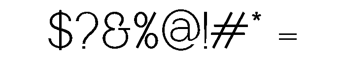 Manguesy-Thin Font OTHER CHARS