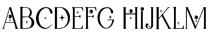 Maning moon Font UPPERCASE