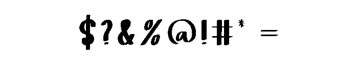 Manly Font OTHER CHARS